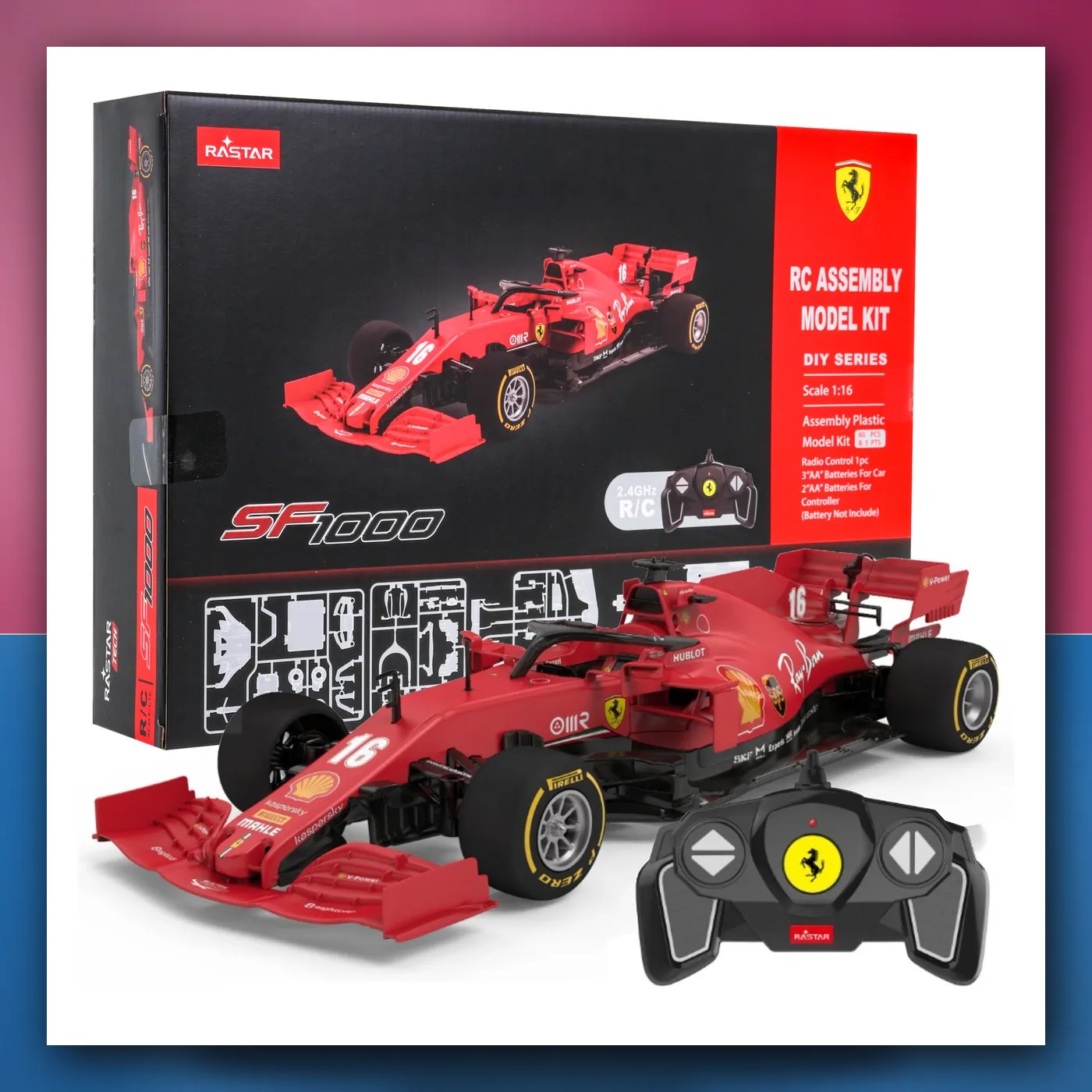 Ferrari SF1000 crveni RASTAR model 1:16 bolid na daljinsko upravljanje + Body Kit + daljinski upravljač 2,4 GHz - slika 1