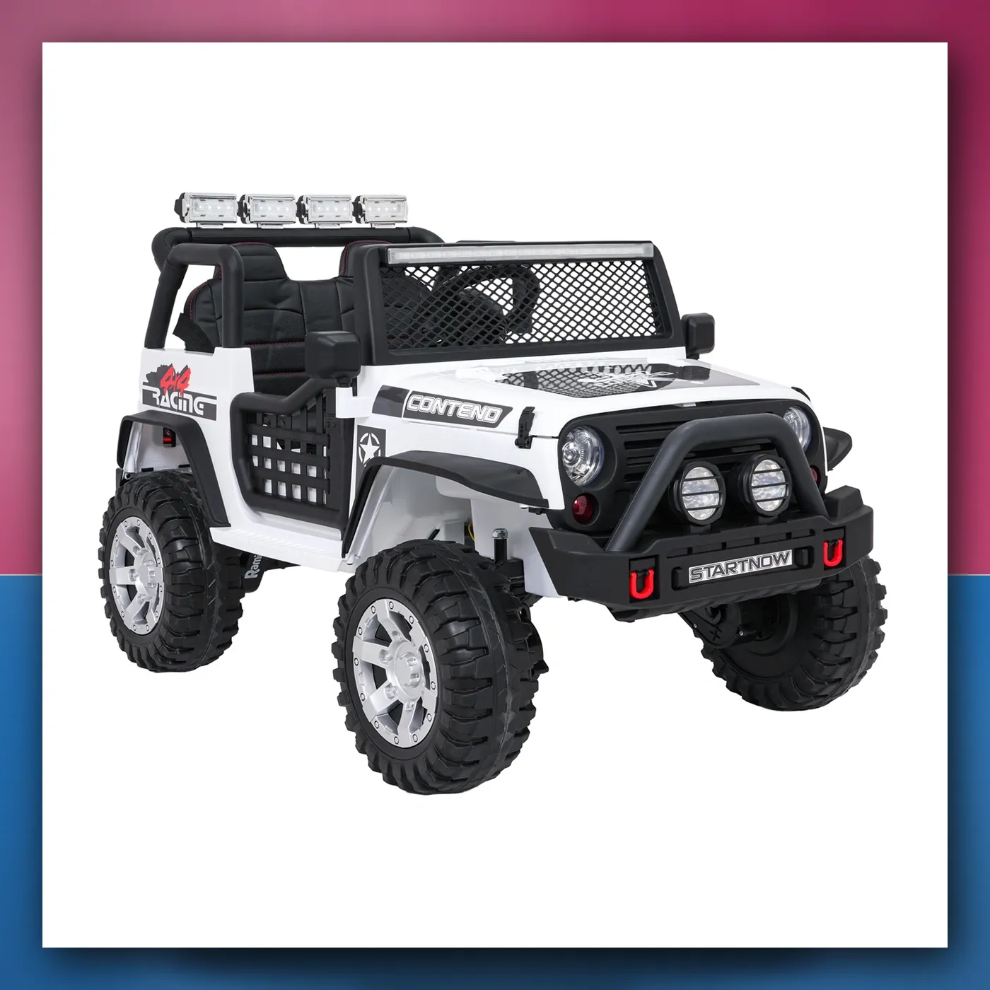 Auto na akumulator Jeep ZVIJER 4x4 bijeli - slika 1