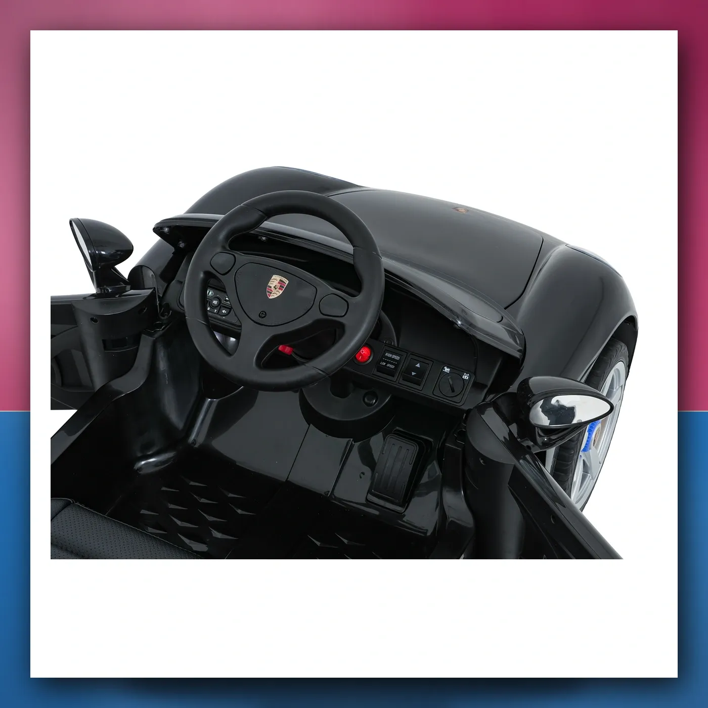 Auto na akumulator Porsche 911 Carrera crni - slika 1