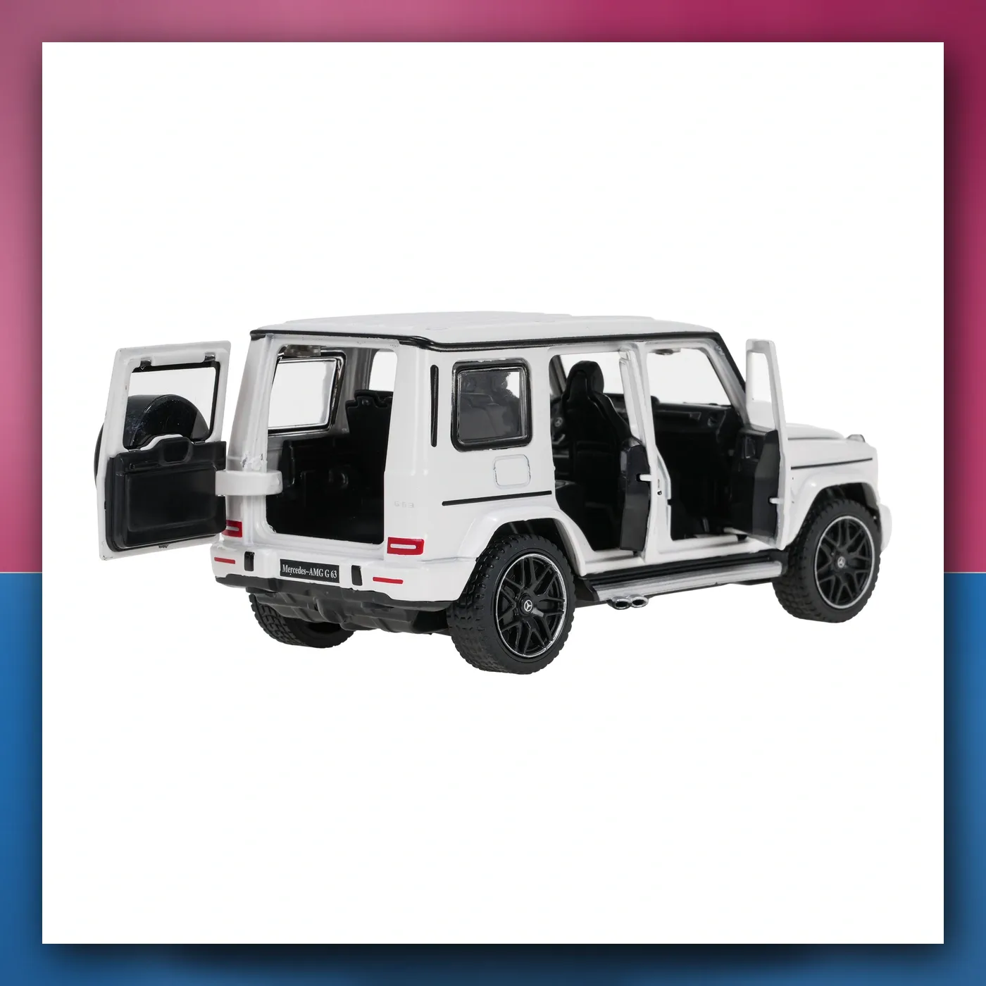 Metalni automobil Mercedes-Benz AMG G63 1:32 sa zvukom bijeli RASTAR