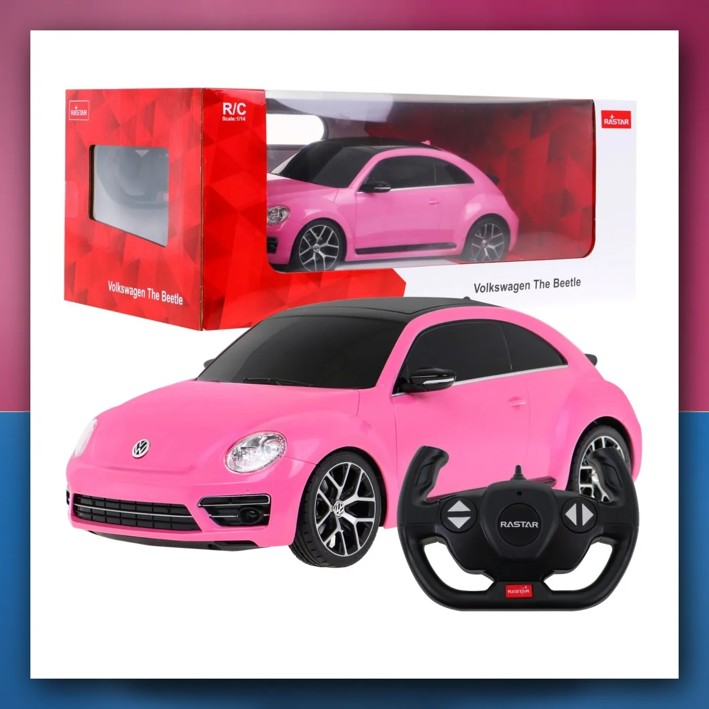 RC autić Volkswagen Buba 1: 14 RASTAR rozi - slika 1