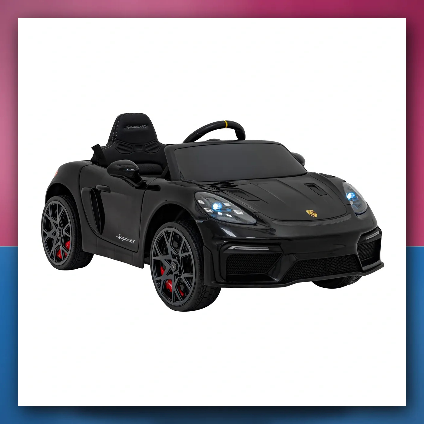 Auto na akumulator Porsche Spyder RS 718 crni MP4 - slika 1