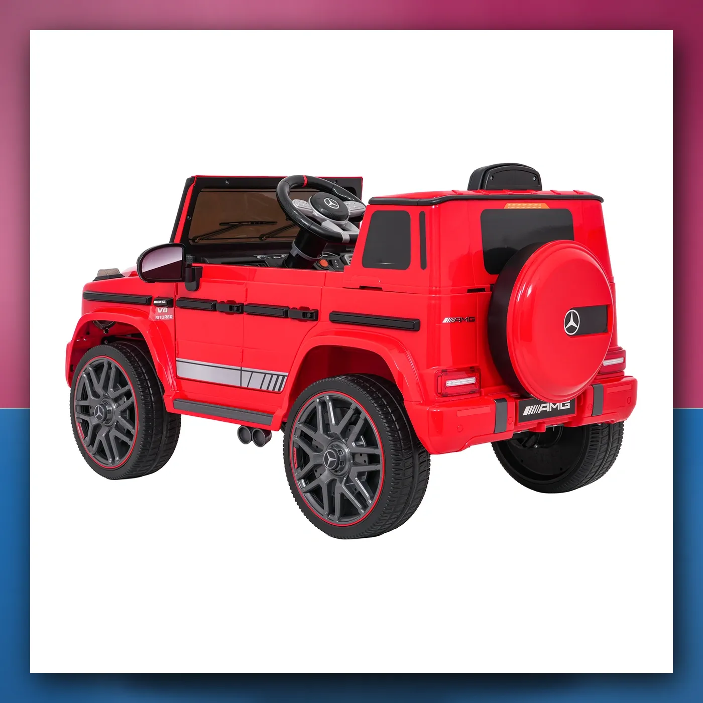Auto na akumulator Mercedes G63 AMG LIFT crveni - slika 1