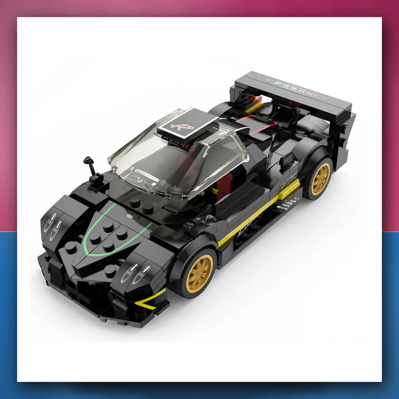 Mali auto 1: 28 Pagani Zonda R Kocke crni RASTAR - slika 1