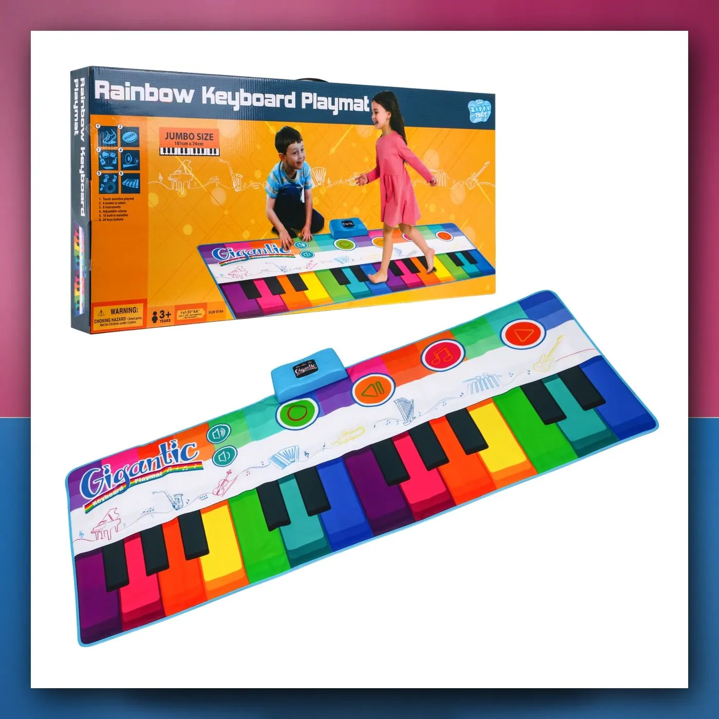 Velika glazbena podloga Super Color Keyboard