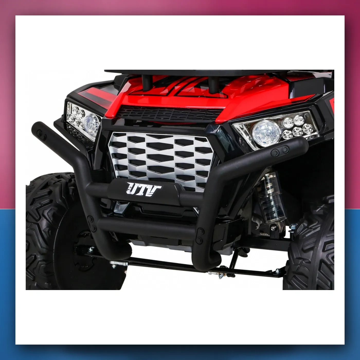 Buggy UTV Terenska za djecu crveni + Daljinski upravljač + Prtljažnik + Lagani Start + EVA + MP3 + LED - slika 1