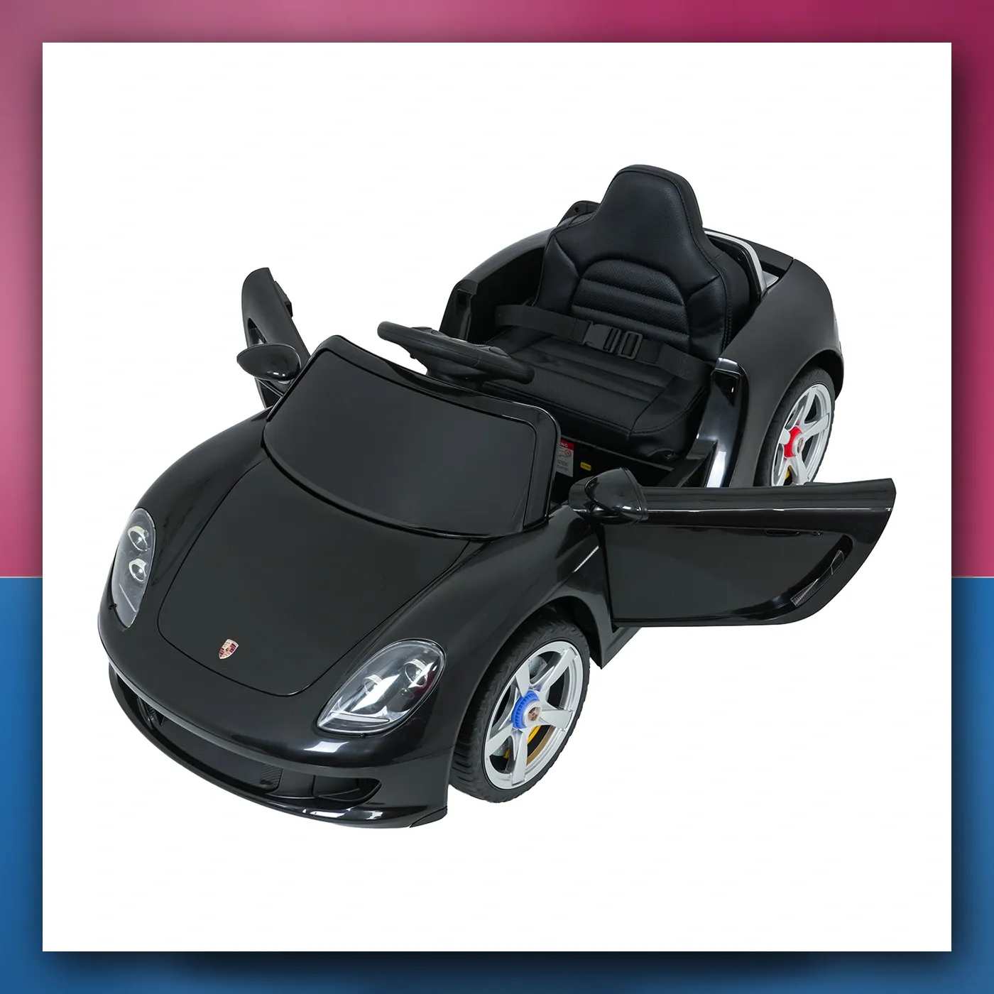 Auto na akumulator Porsche 911 Carrera crni - slika 1