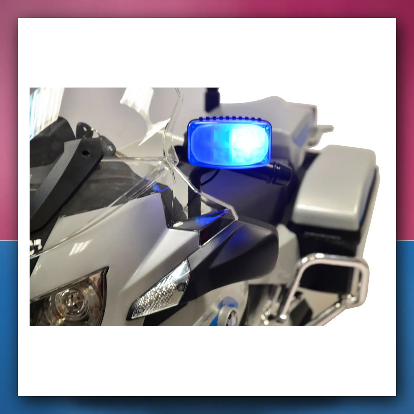 BMW R1200RT Policija Motor električni za djecu + Kotrljajuće pomoćni + Zvukovi + LED + EVA + Lagani Start - slika 1