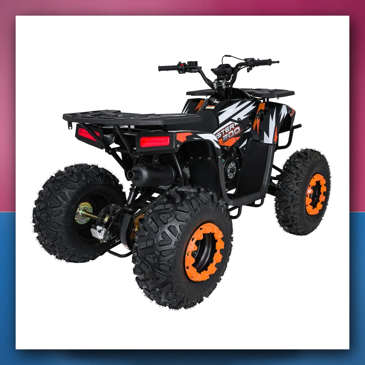 Četverocikl na akumulator Motorni 200CC MONSTER narančasti - slika 1