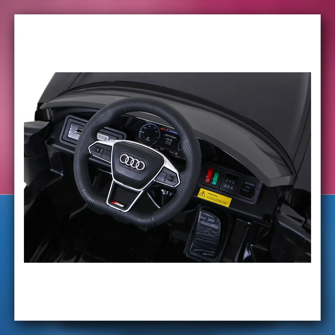 Audi RS E - Tron GT na akumulator crni + Daljinski upravljač + Pogon 4x4 + Radio + MP3 + LED + EVA - slika 1