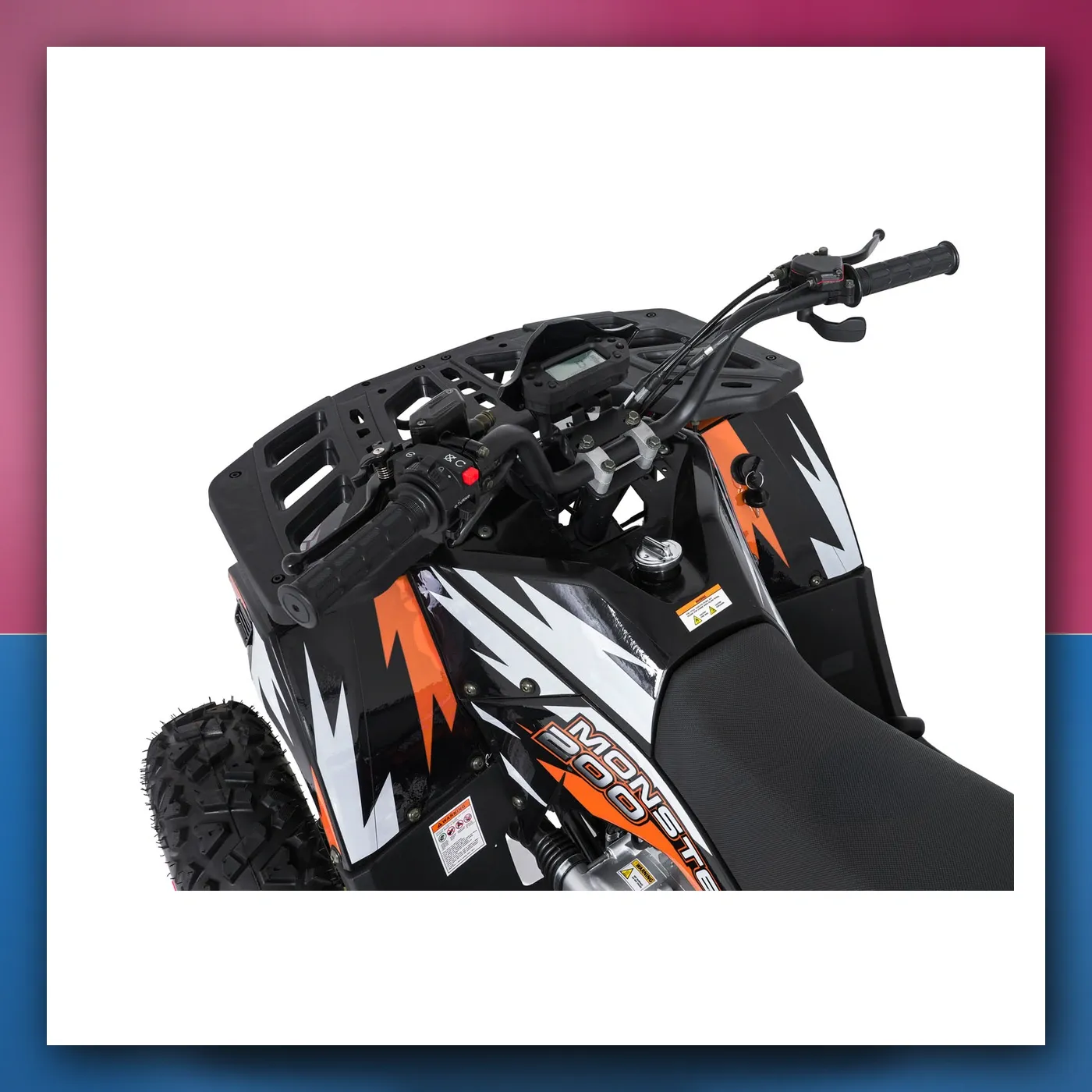 Četverocikl na akumulator Motorni 200CC MONSTER narančasti - slika 1