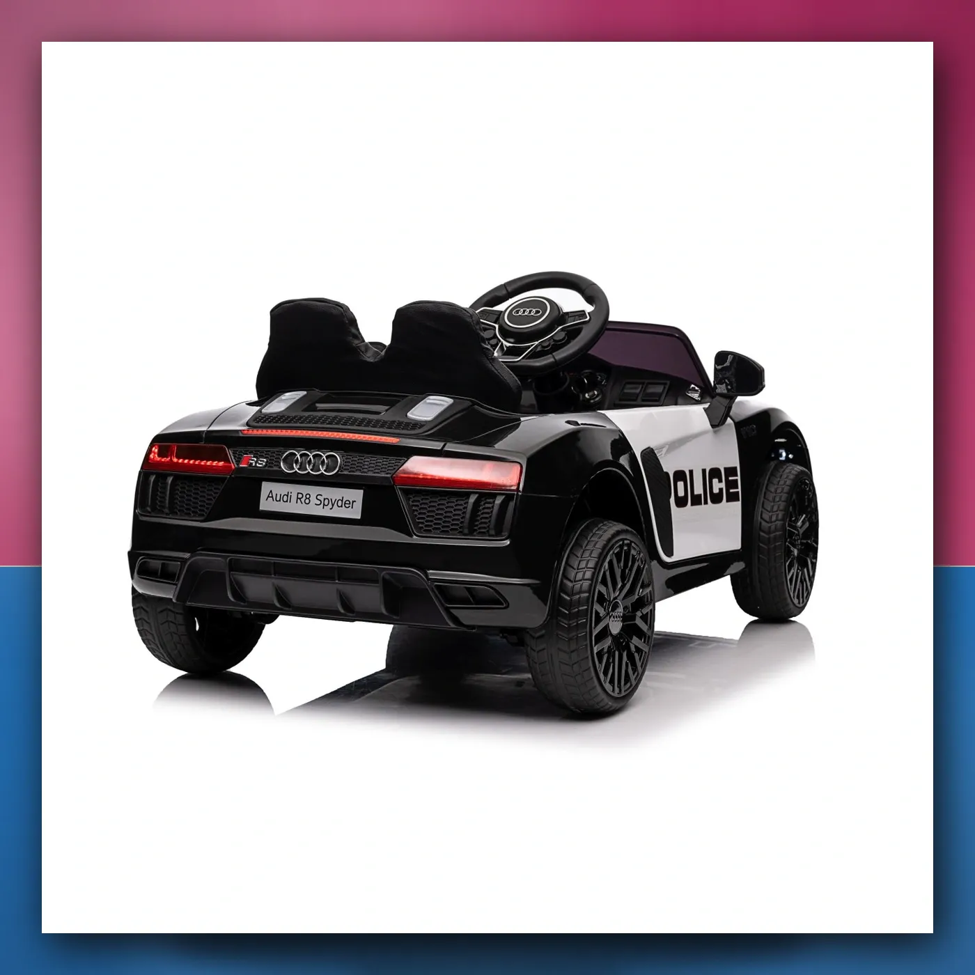 Audi R8 Policija na akumulator za djecu - + Daljinski upravljač + EVA + Lagani Start + MP3 + LED - slika 1