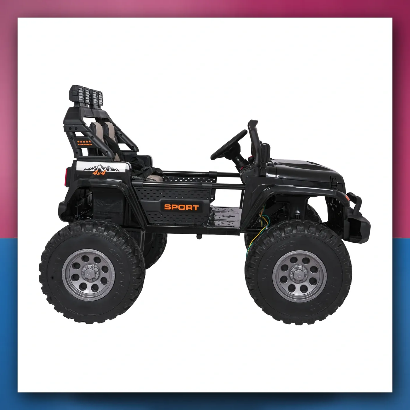 Auto na akumulator Ekstremno Sport 4x4 Varijabla Veličina crni - slika 1