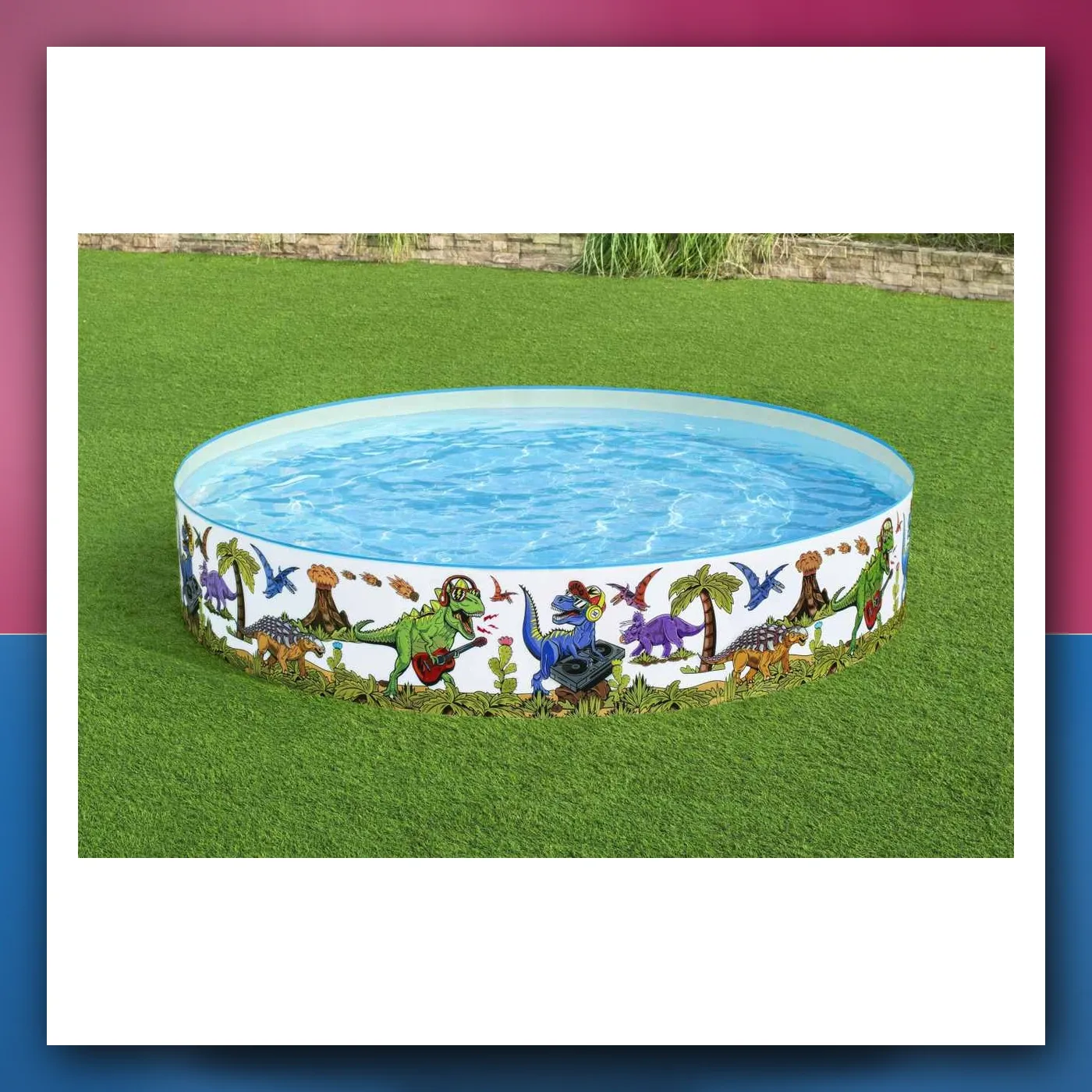 Samostojeći bazen Dinozauri za djecu od 3+ godina BESTWAY 244 x 46 cm vinil + PVC
