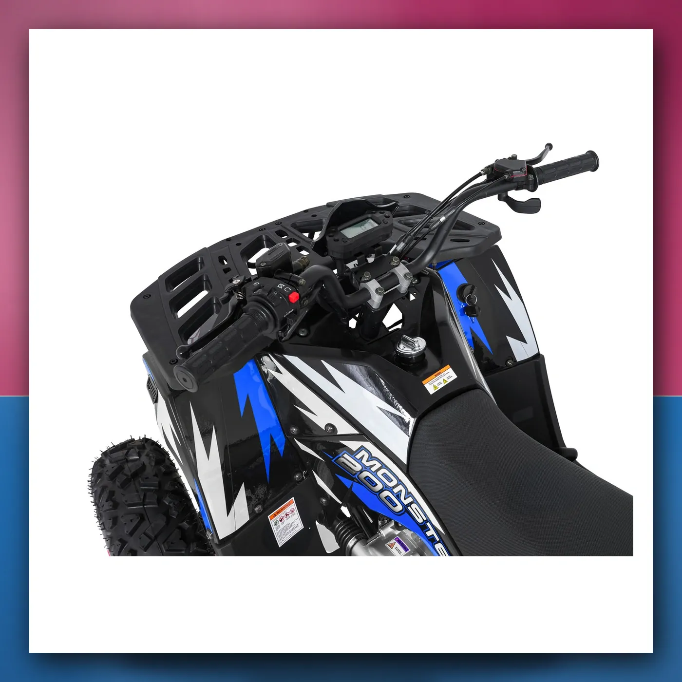 Četverocikl na akumulator Motorni 200CC MONSTER plavi - slika 1