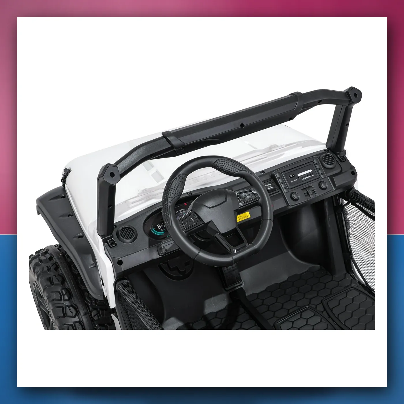 Auto na akumulator Terenski PASSION 4x4 bijeli - slika 1
