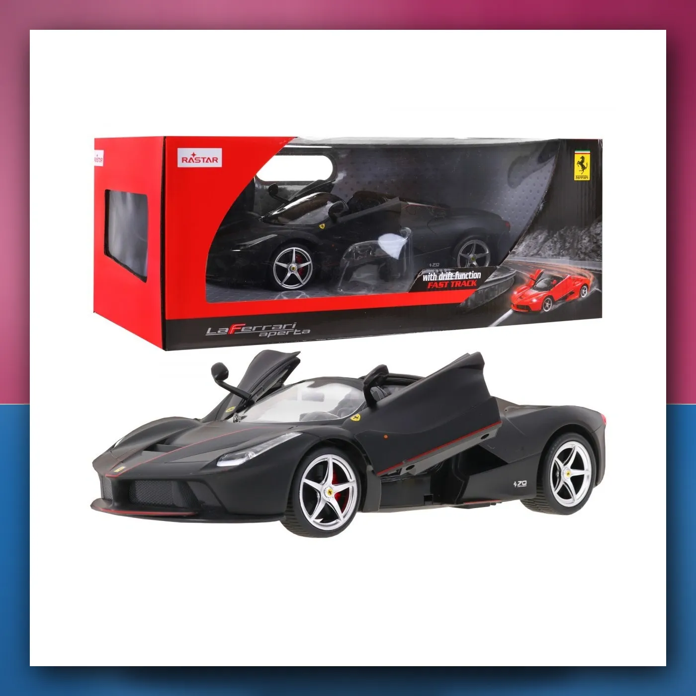 Ferrari LaFerrari Aperta crne RASTAR model 1: 14 Auto na daljinsko upravljanje + daljinski upravljač 2, 4 GHz - slika 1