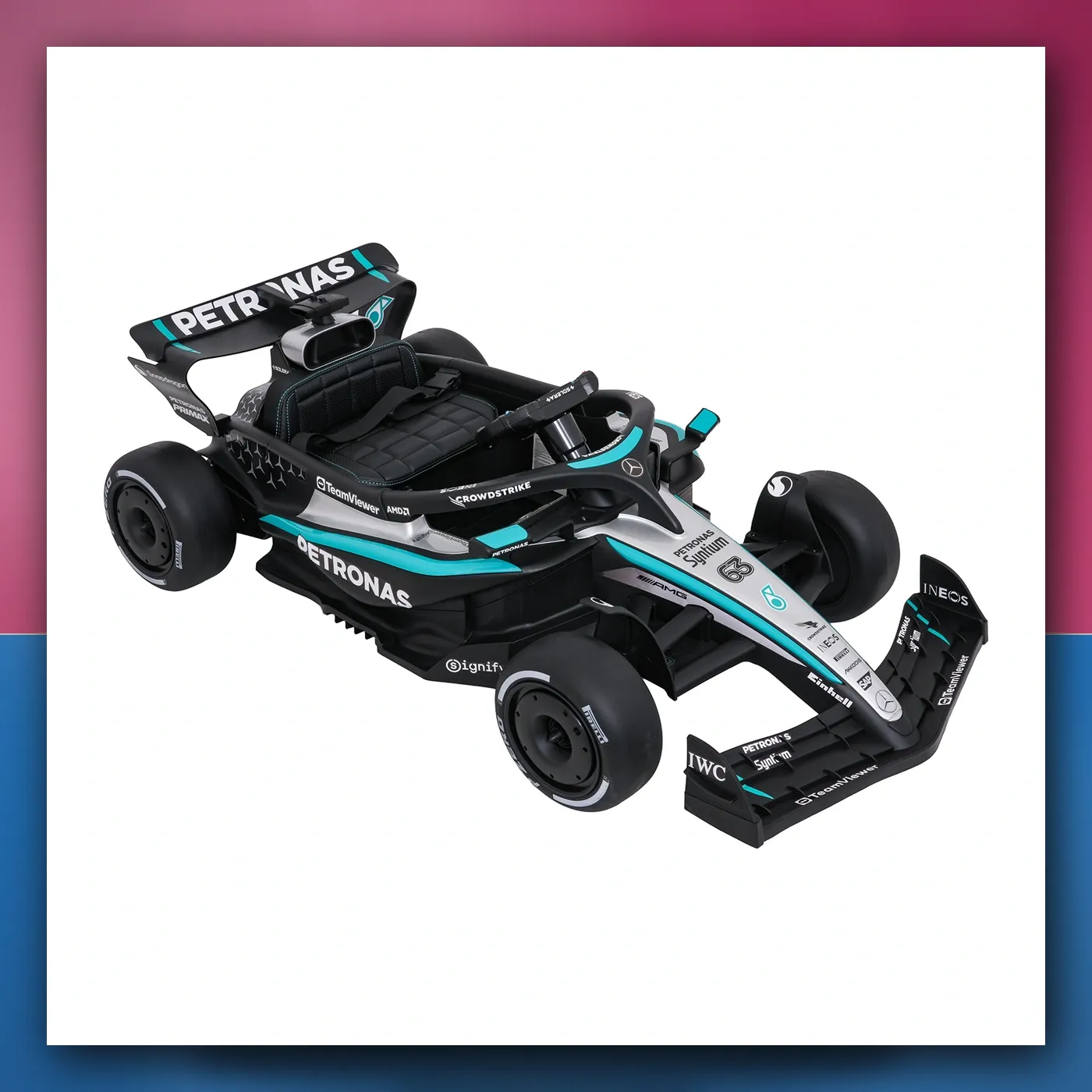 Bolid na akumulator Mercedes-AMG PETRONAS F1 crni s daljinskim upravljačem