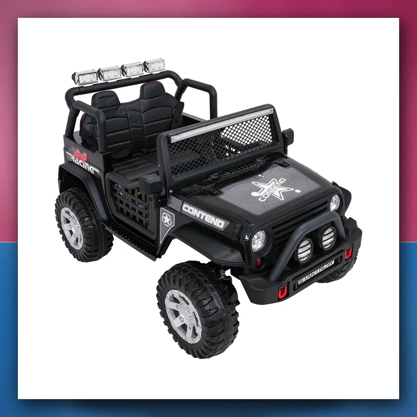 Auto na akumulator Jeep ZVIJER 4x4 crni - slika 1