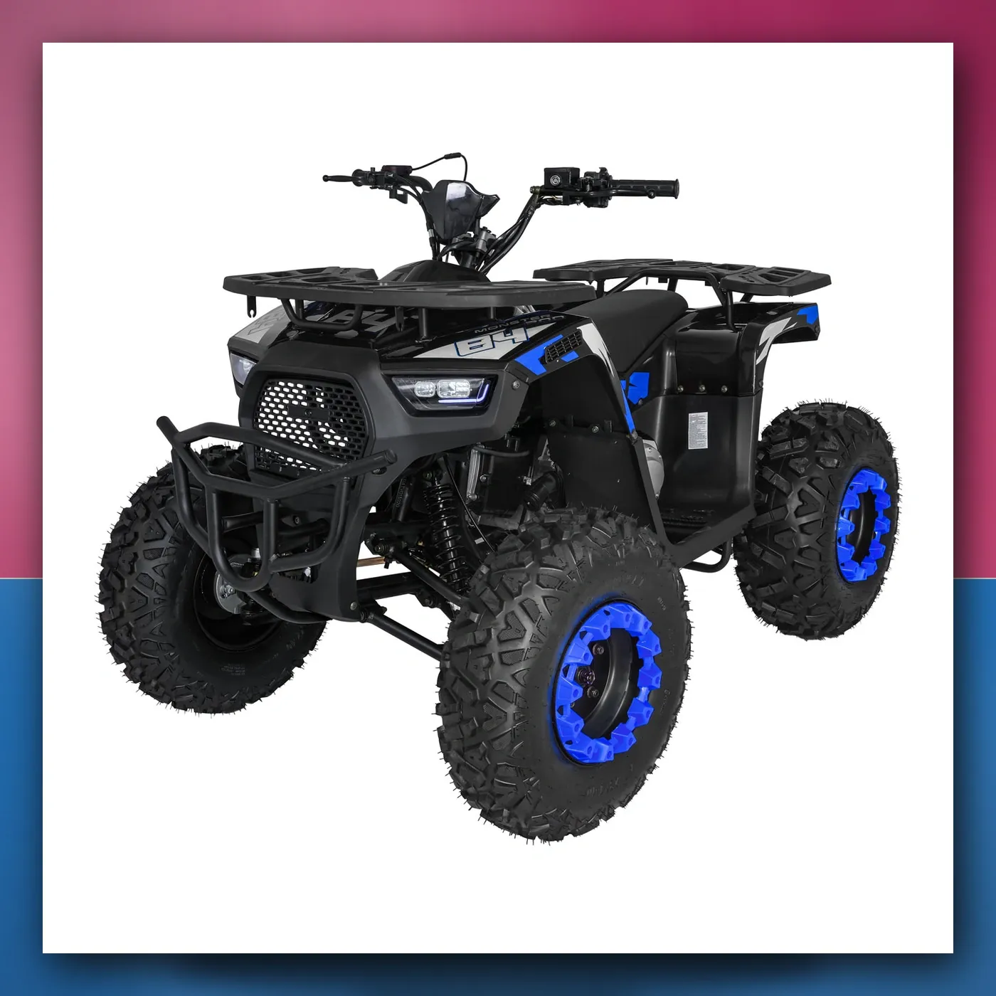 Četverocikl na akumulator Motorni 200CC MONSTER plavi - slika 1
