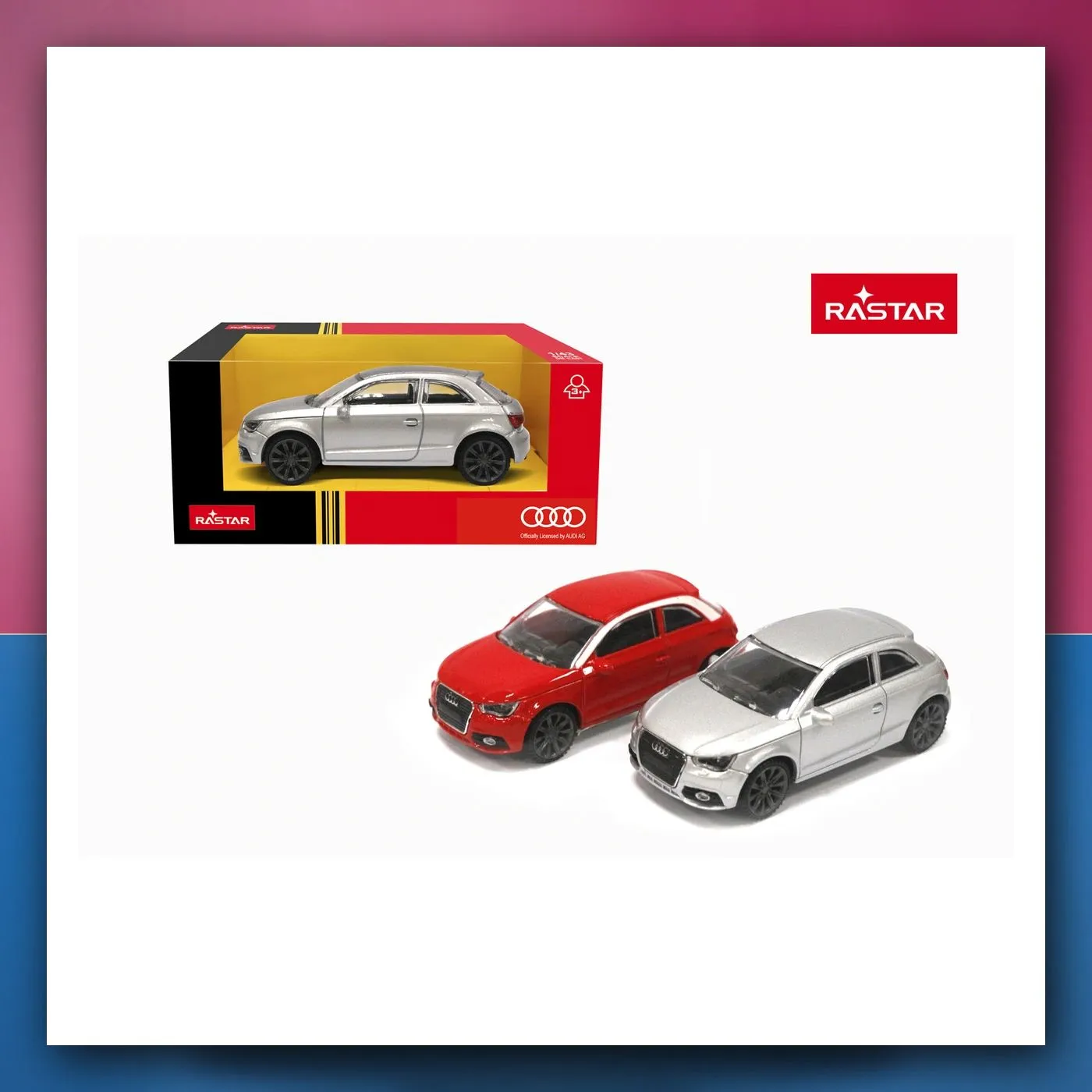 Metalni automobil Audi A1 srebrni 1:43 RASTAR