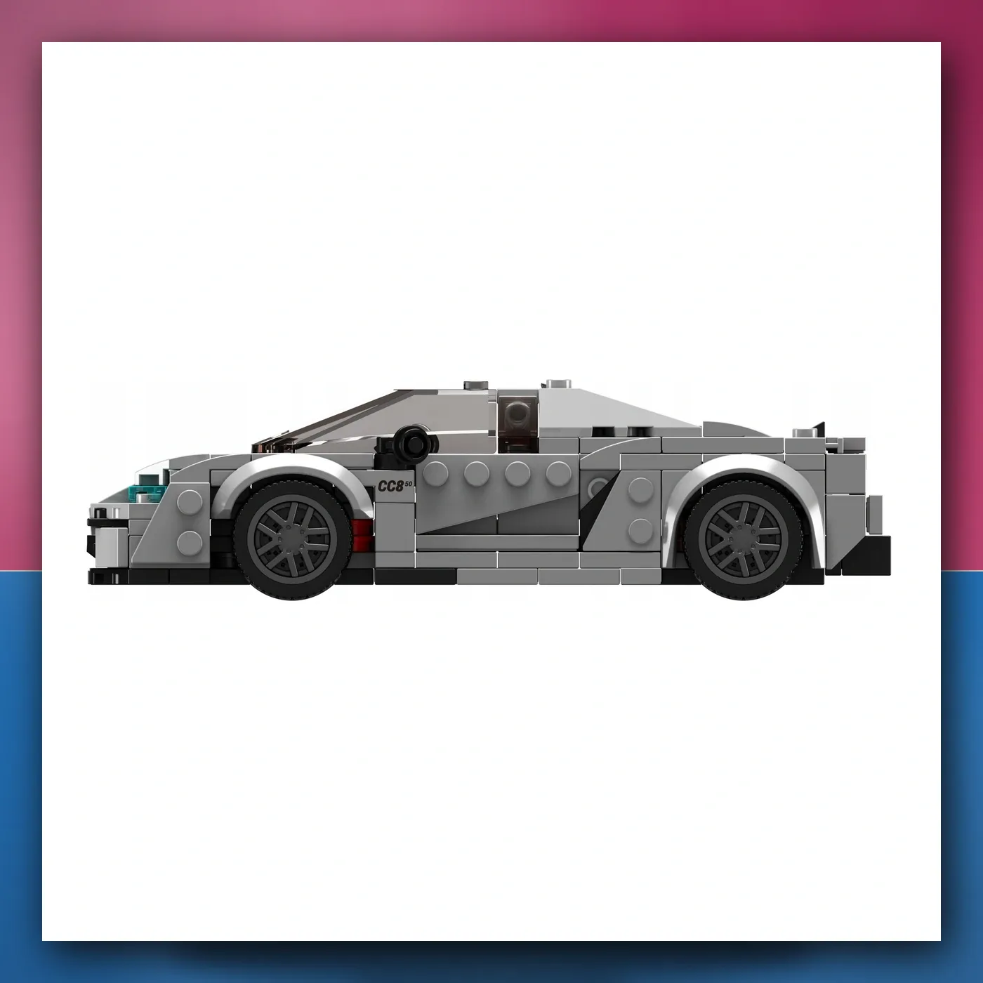 Set kockica Auto na akumulator Sportske Srebrne 388el. - slika 1
