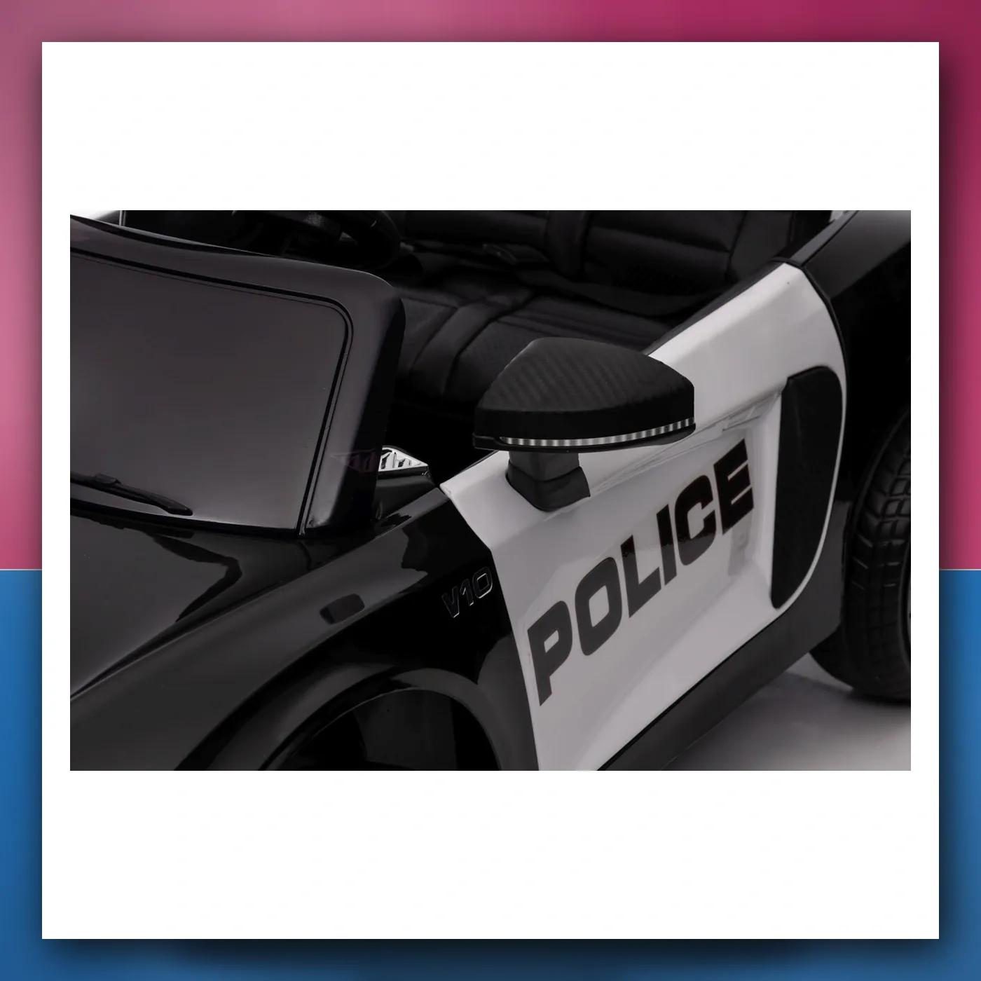 Audi R8 Policija na akumulator za djecu - + Daljinski upravljač + EVA + Lagani Start + MP3 + LED - slika 1