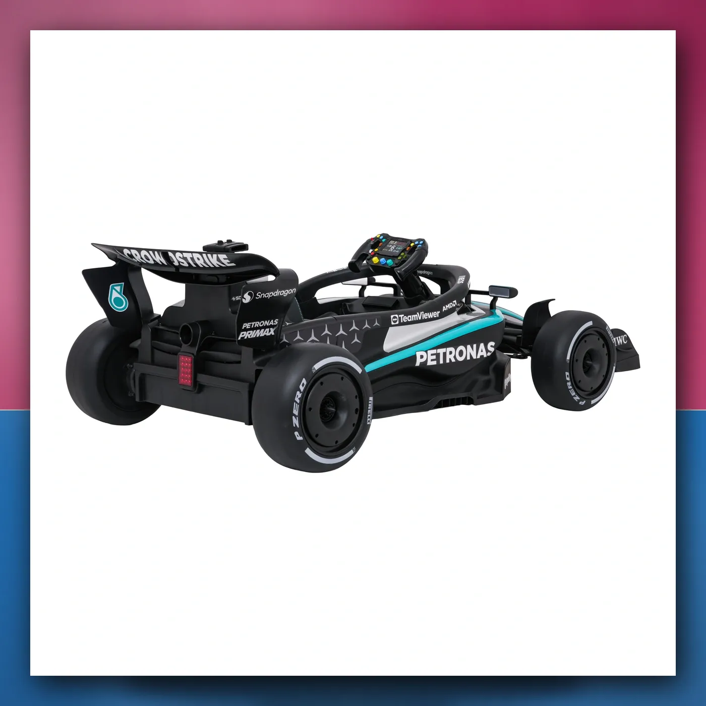Bolid na akumulator Mercedes-AMG PETRONAS F1 crni s daljinskim upravljačem