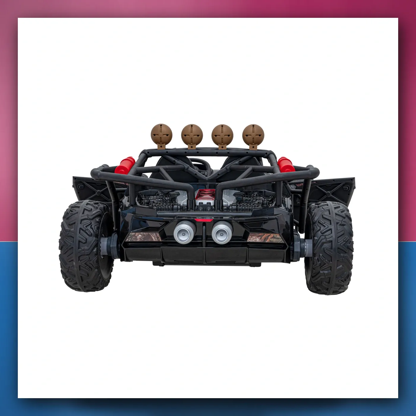 Auto Buggy Trkački 5 na akumulator za djecu - crni + Motori 2x200W + Daljinski upravljač + Audio + LED + Lagani Start - slika 1