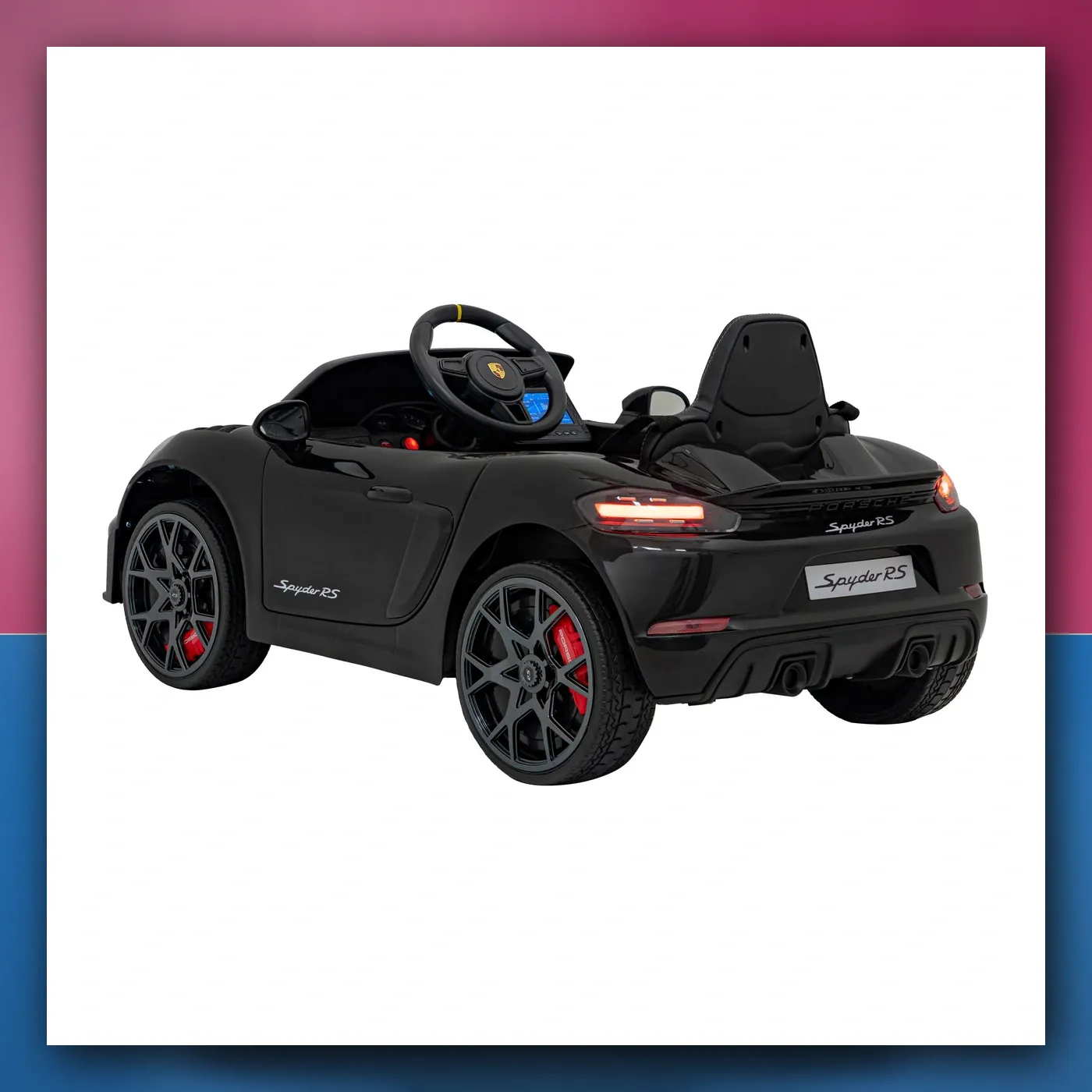 Auto na akumulator Porsche Spyder RS 718 crni MP4 - slika 1