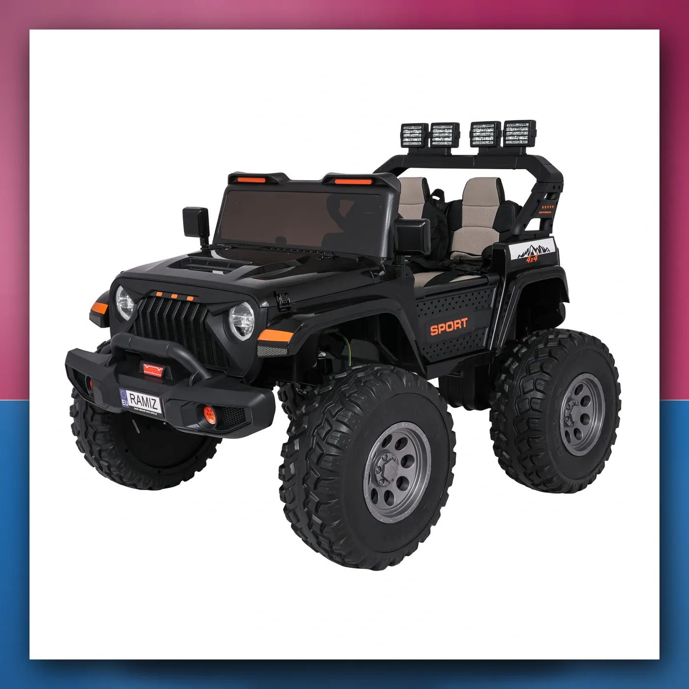 Auto na akumulator Ekstremno Sport 4x4 Varijabla Veličina crni - slika 1