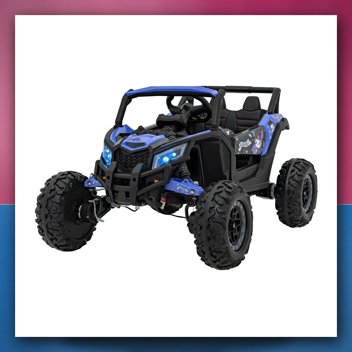 Buggy na akumulator ATV braniti 4x4 Ljubičasti Licenca KUROMI - slika 1