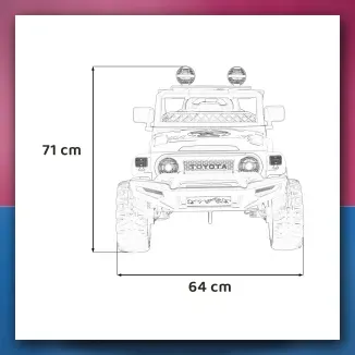 Toyota FJ Krstarica za djecu Bež + Daljinski upravljač + Pogon 4x4 + Audio + LED + EVA + Lagani Start - slika 2