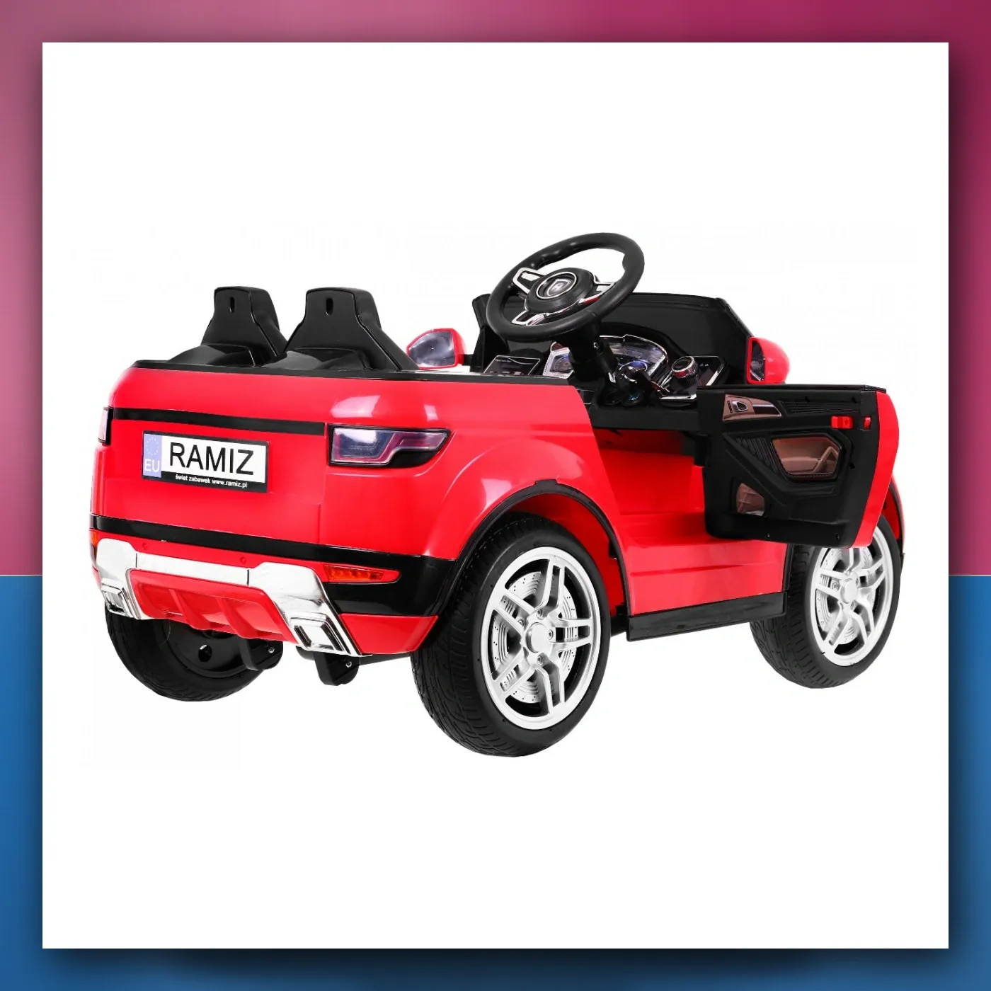 Mali auto Rapid Utrkač električne za djecu, crveni SUV + Daljinski upravljač - slika 1