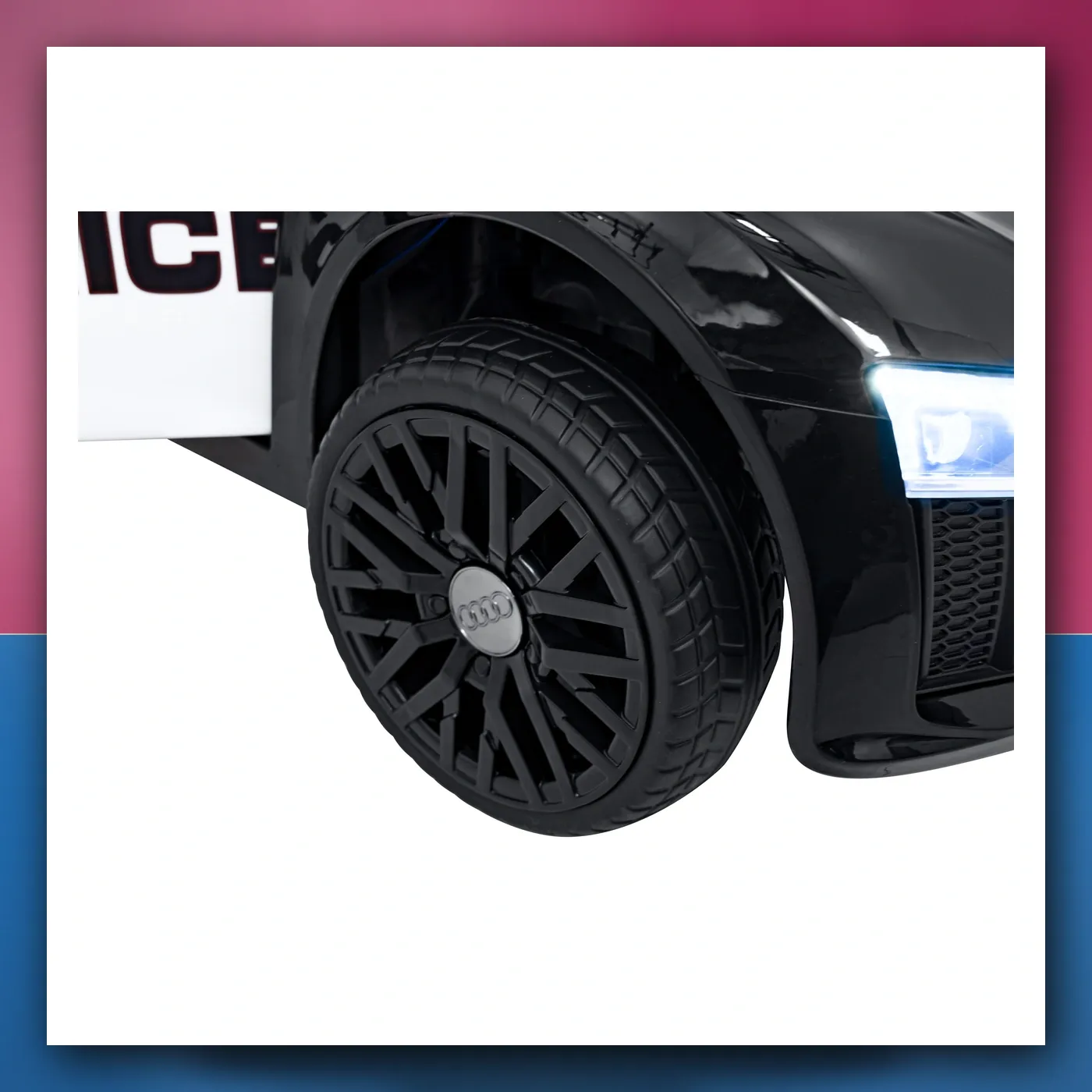 Audi R8 Policija na akumulator za djecu - + Daljinski upravljač + EVA + Lagani Start + MP3 + LED - slika 1
