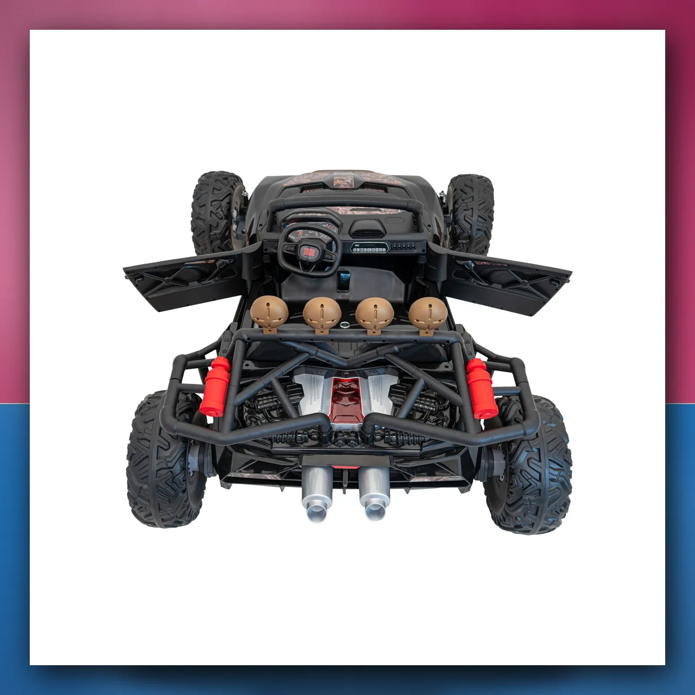 Auto Buggy Trkački 5 na akumulator za djecu - crni + Motori 2x200W + Daljinski upravljač + Audio + LED + Lagani Start - slika 1
