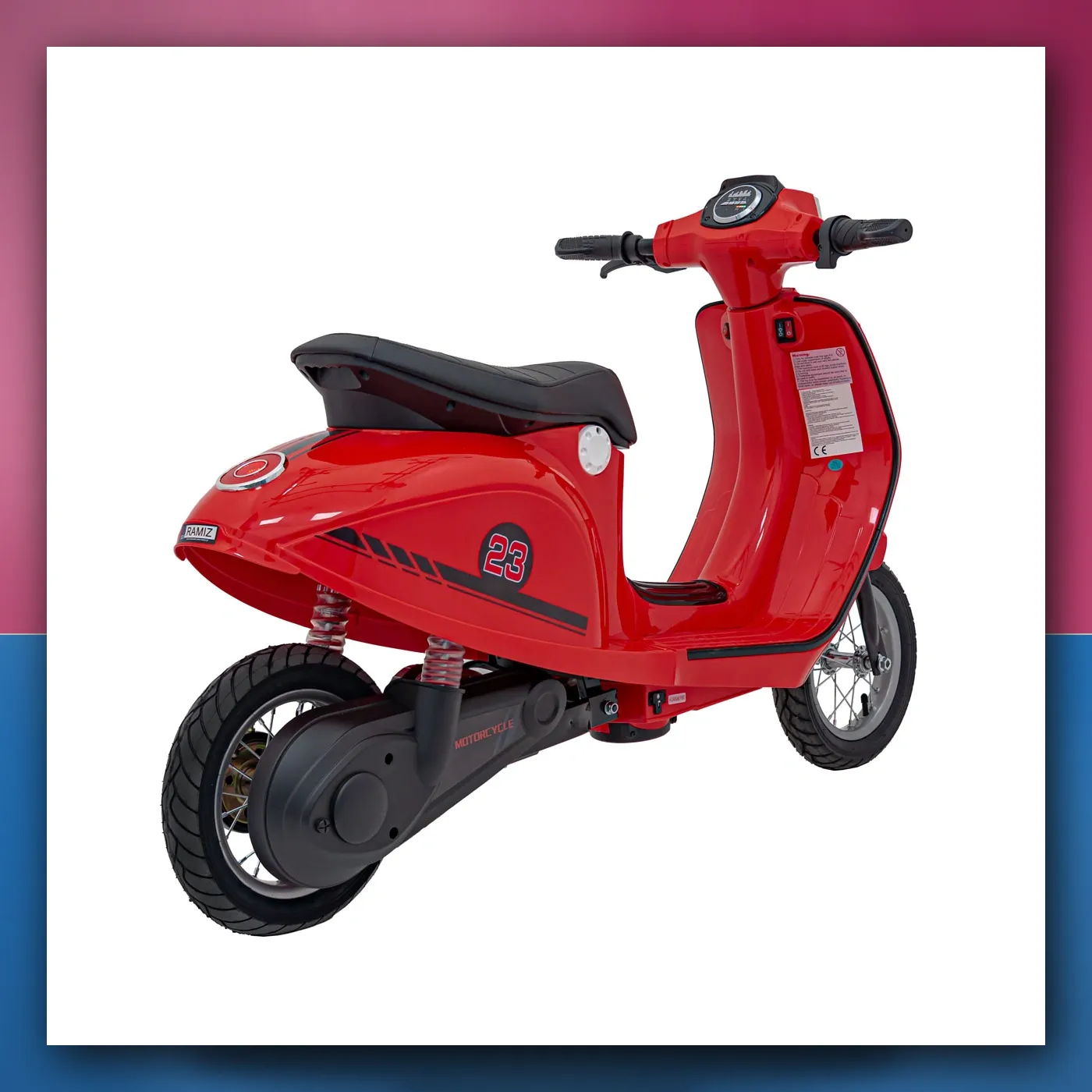 Auto na akumulator Skuter Retro 23 crveni - slika 1
