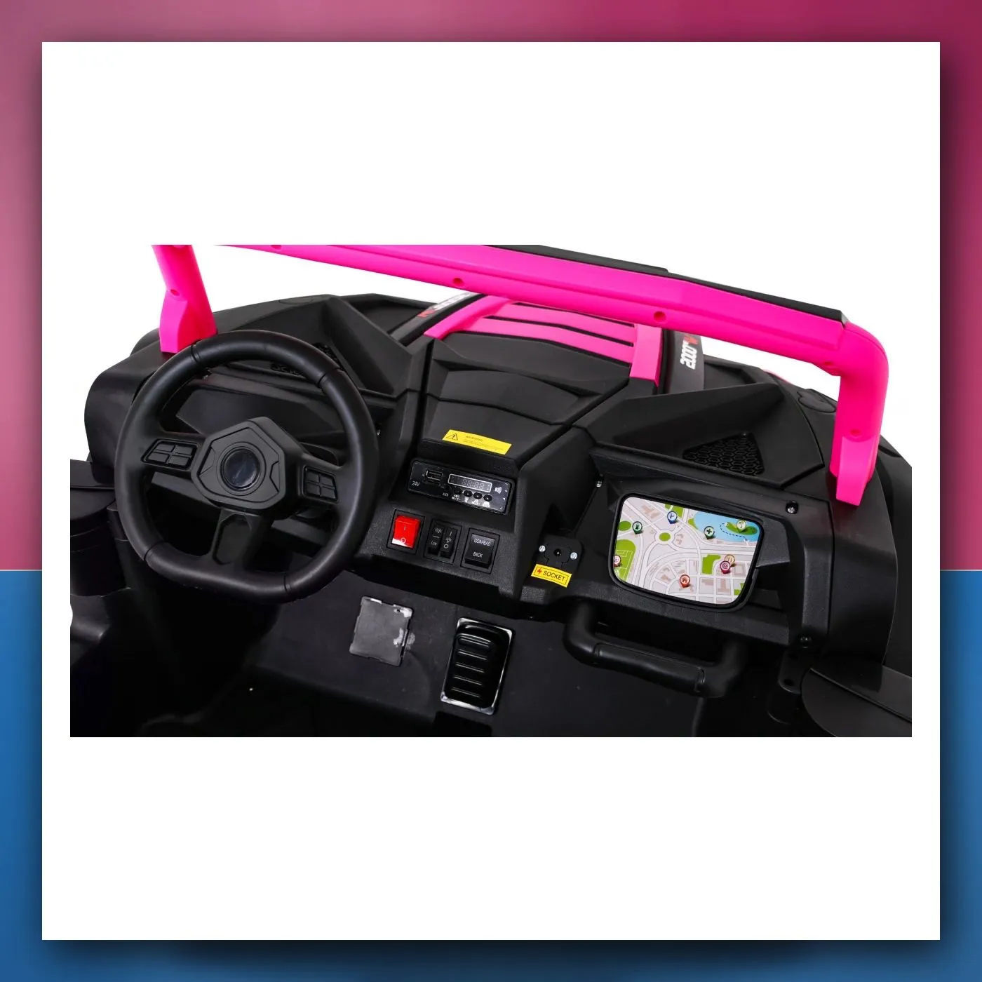 Buggy ATV Racing na akumulator za 2 djece ružičasti + 4×4 + daljinski upravljač + lagani start + MP3 + LED