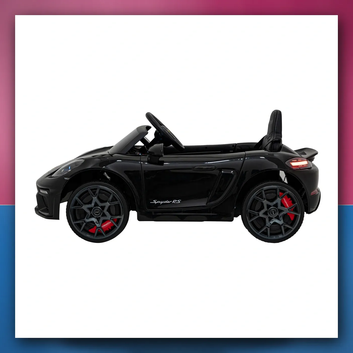 Auto na akumulator Porsche Spyder RS 718 crni MP4 - slika 1