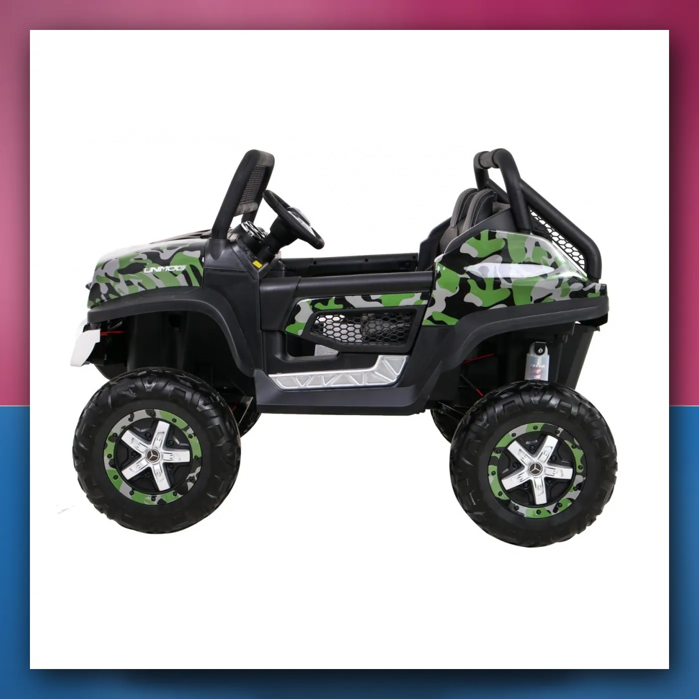 Mercedes Benz Unimog za djecu Lakir Moro + Pogon 4x4 + Daljinski upravljač + Prtljažnik + Lagani Start + Radio + MP3 + LED - slika 1