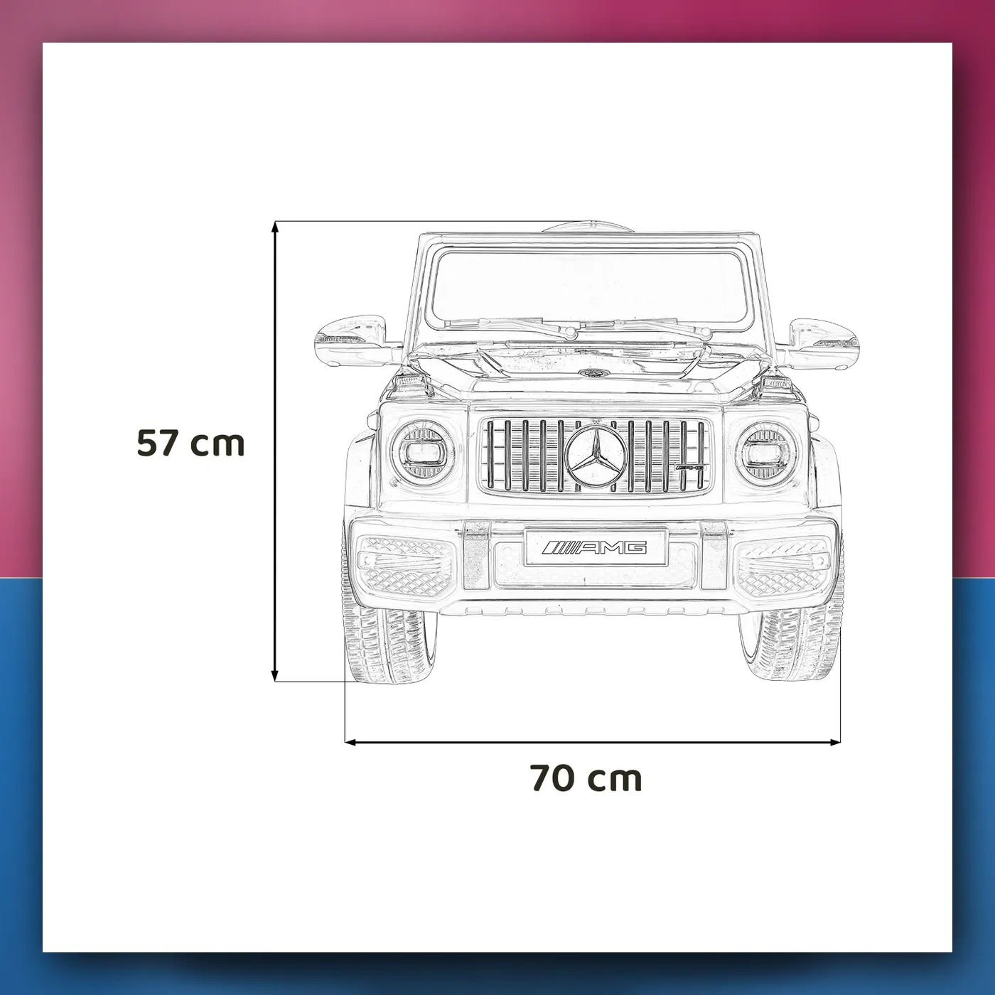 Mercedes AMG G63 za djecu crveni + Daljinski upravljač - slika 1