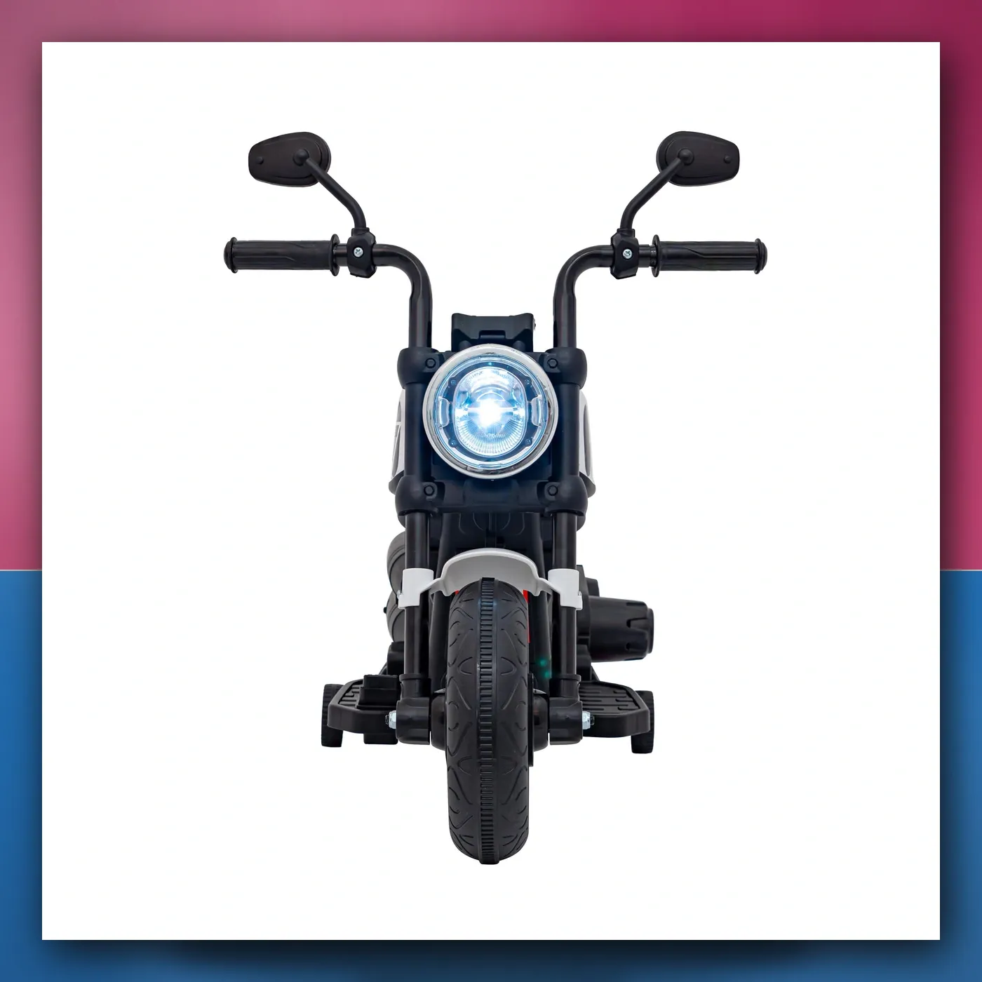 Motorić Sjekira BRŽE na akumulator za djecu - bijeli + Radio FM + Panel audio + LED - slika 1
