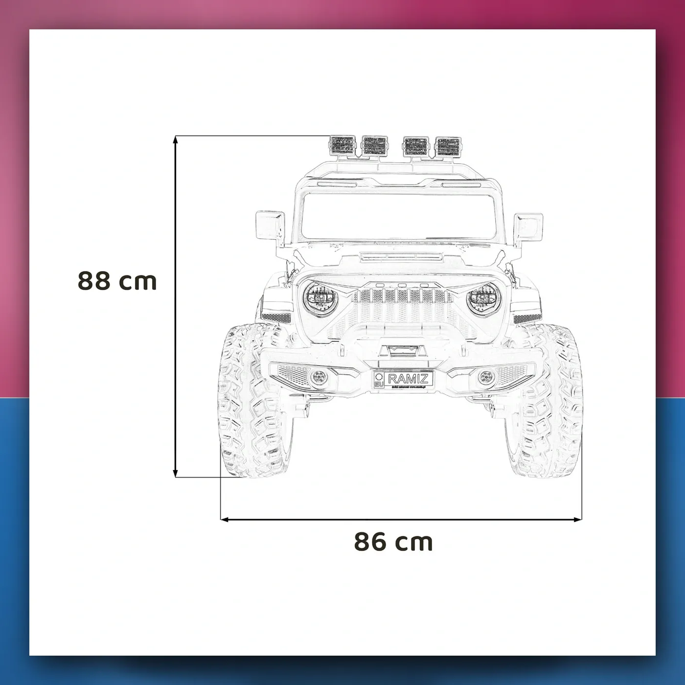 Auto na akumulator Ekstremno Sport 4x4 Varijabla Veličina crni - slika 1