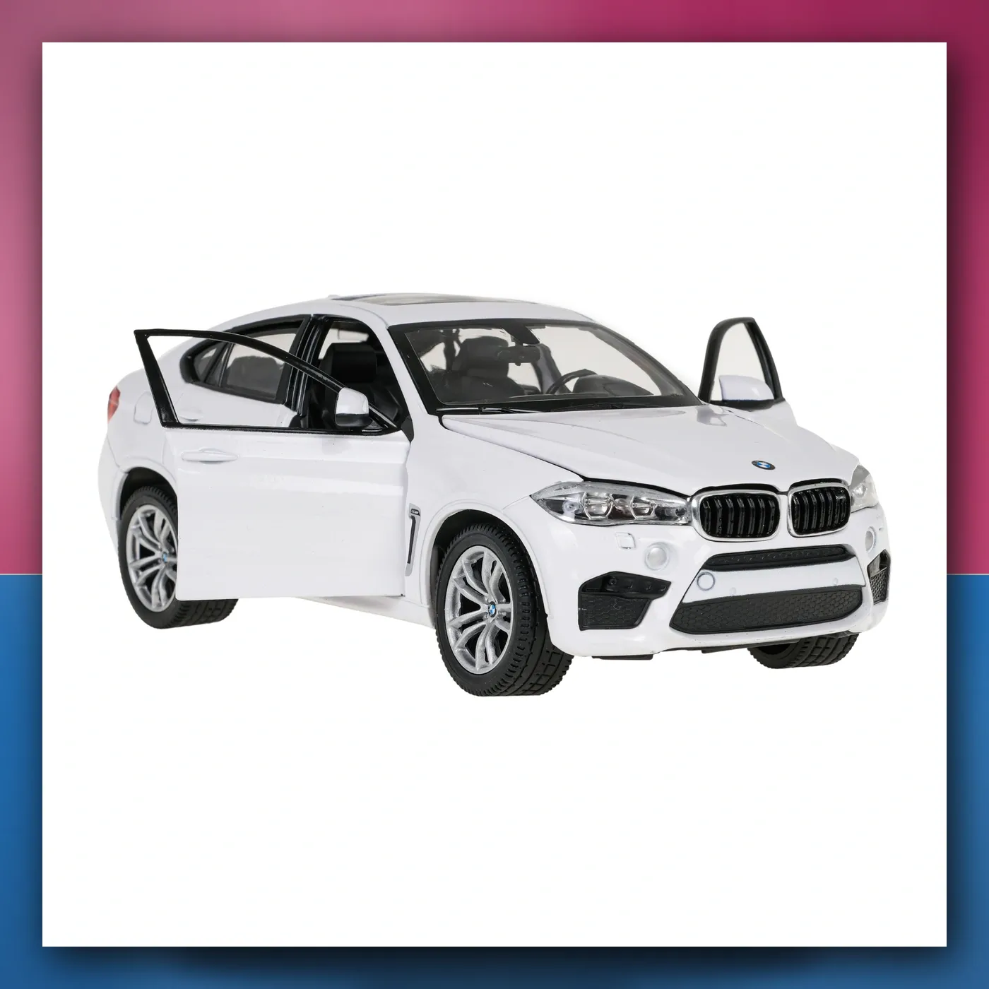 Metalni automobil BMW X6M 1:24 bijeli RASTAR - slika 1