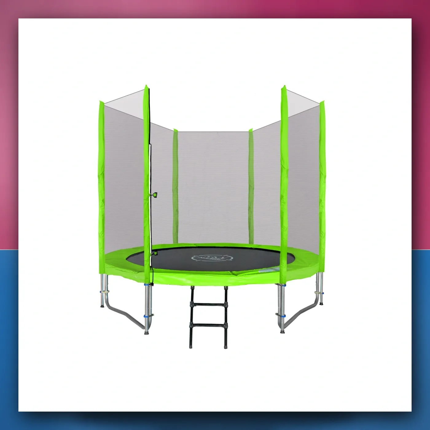 Trampolina vrtna SkyRamiz 244cm 8FT za djecu zeleni + Dodaci - slika 1