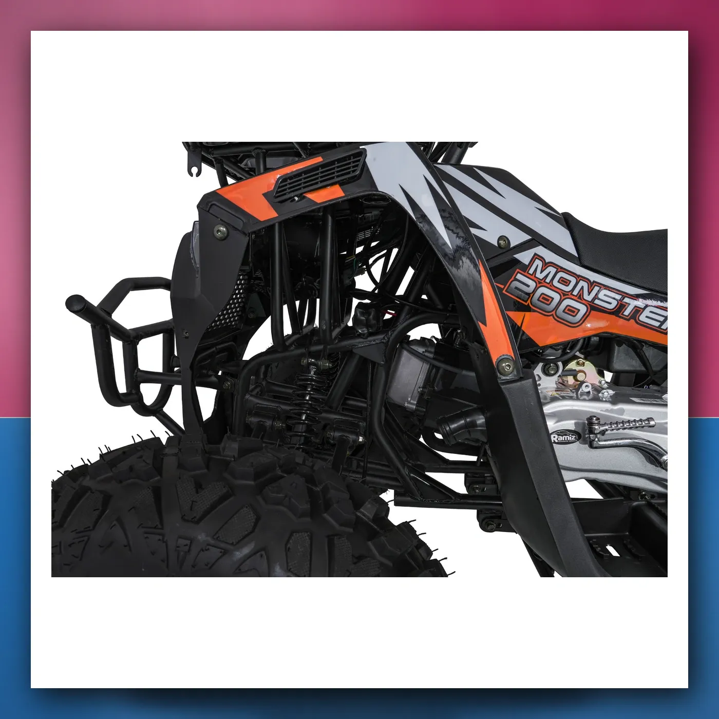 Četverocikl na akumulator Motorni 200CC MONSTER narančasti - slika 1