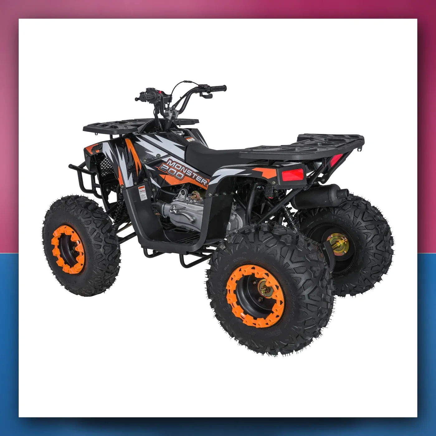 Četverocikl na akumulator Motorni 200CC MONSTER narančasti - slika 1