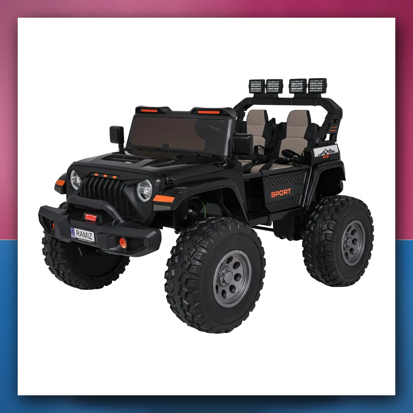 Auto na akumulator Ekstremno Sport 4x4 Varijabla Veličina crni - slika 1