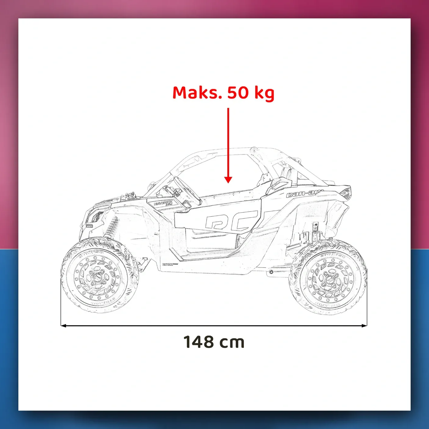 Buggy na akumulator Maverick Turbo RR STRONG plavi - slika 1