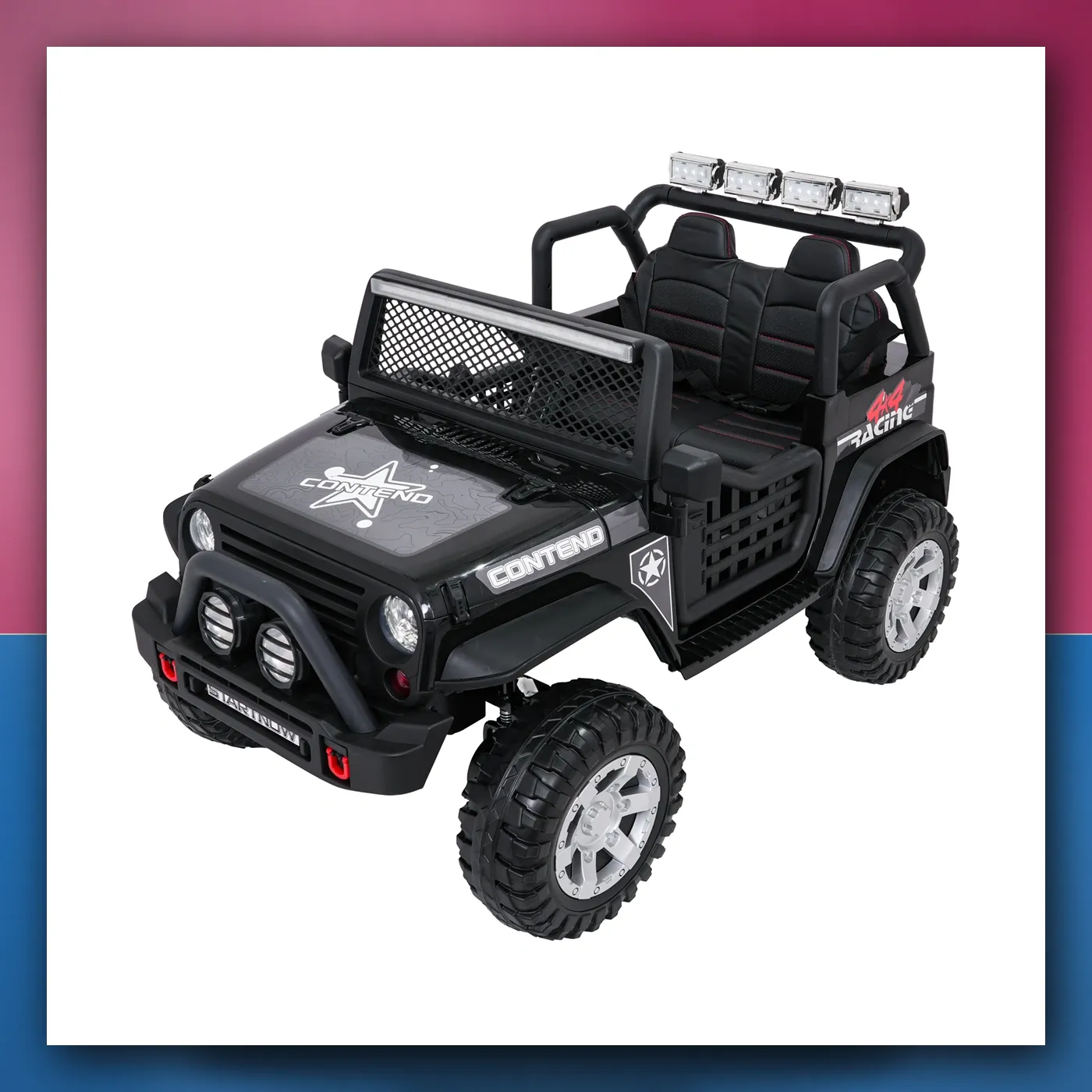 Auto na akumulator Jeep ZVIJER 4x4 crni - slika 1